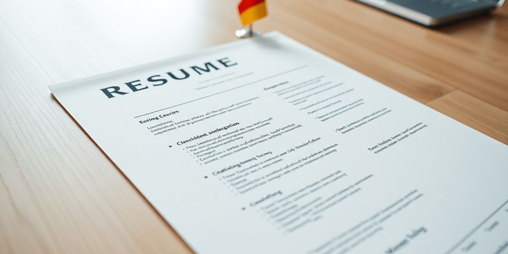 European-style building with German resume