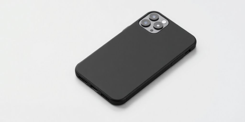 Black iPhone 15 Plus soft touch case on a phone.
