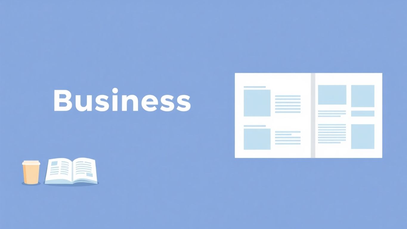 En enkel forretningsplan med moderne illustrasjoner.