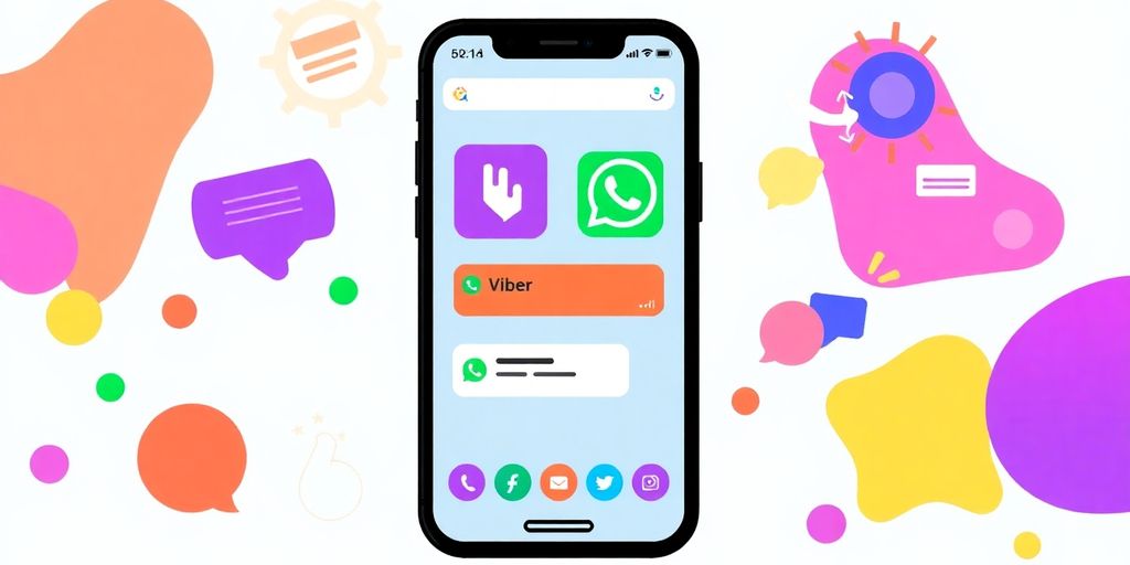 Pametni telefon sa aplikacijama za razmenu poruka.