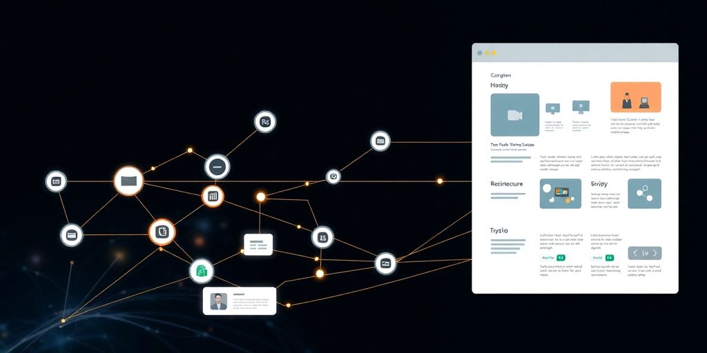 Évolution arborescence web à travers des éléments visuels.