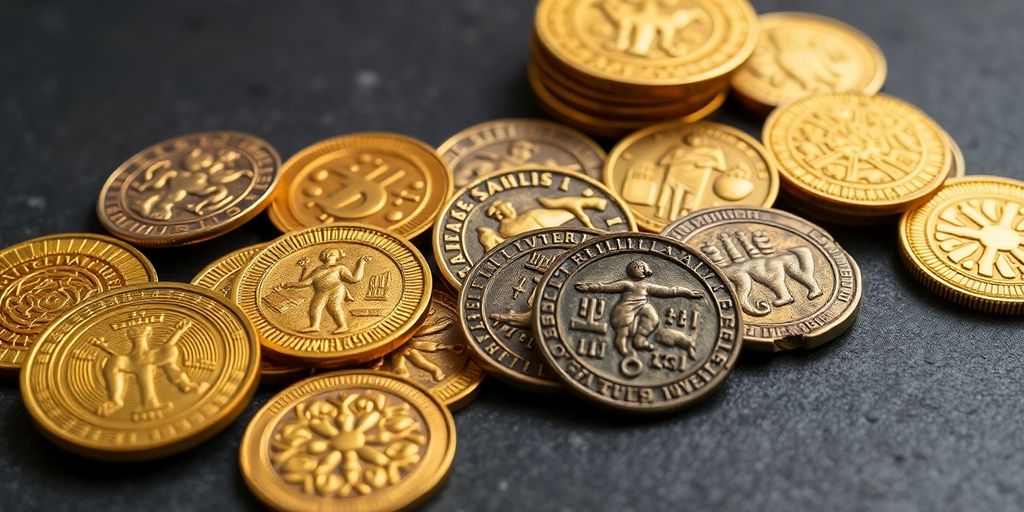 Collection de pièces d'or anciennes et magnifiques.