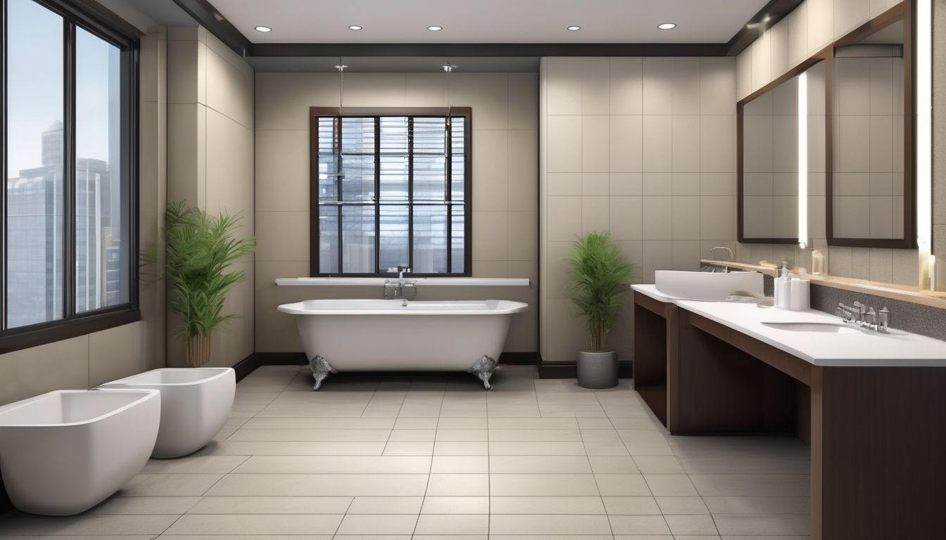 cleaning office bathroom break area