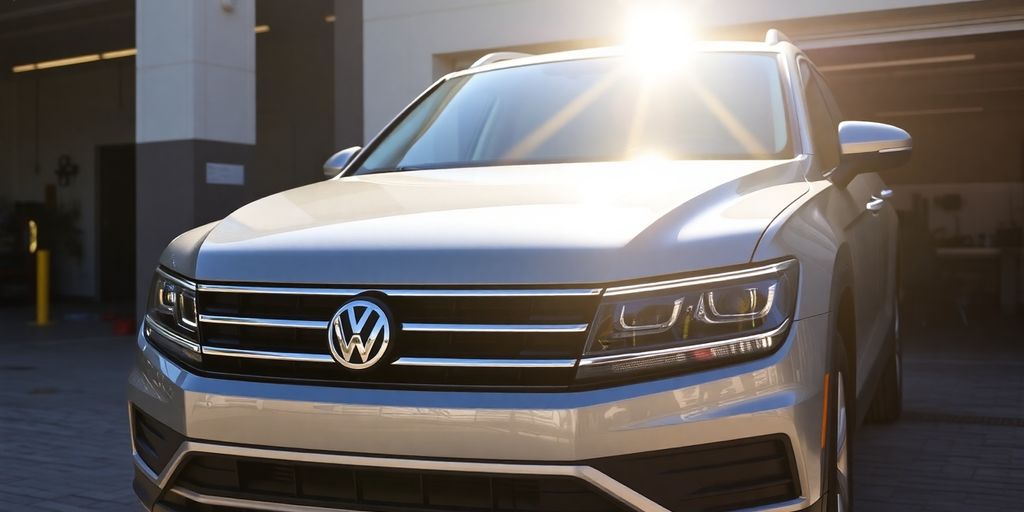 Volkswagen Tiguan front view, clean and shiny.