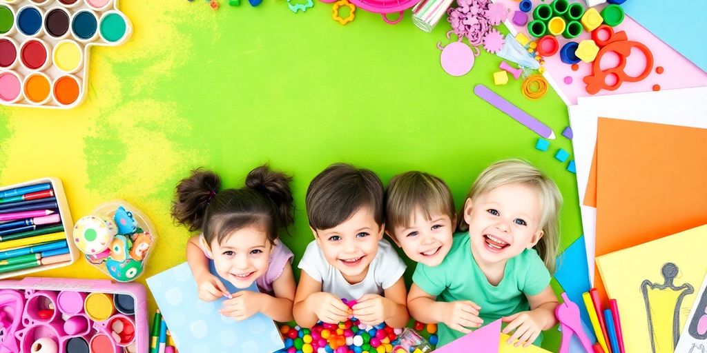 Bunte Bastelsets für kreative Kinder und kleine Künstler