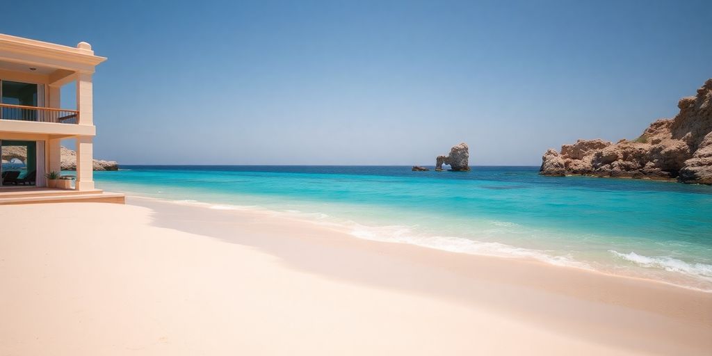 Luxurious Cabo beachfront villa with a pristine private beach.