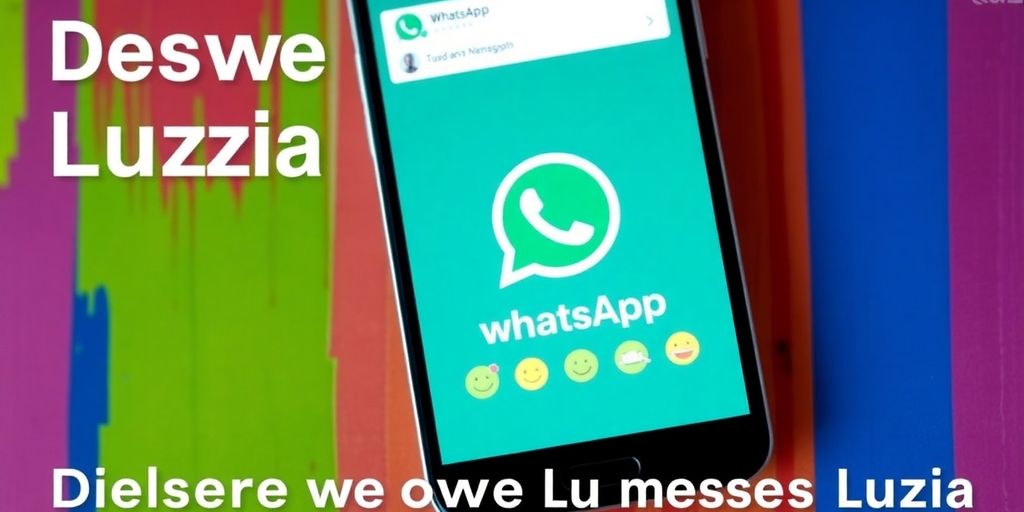 Imagem de smartphone com ícones de comunicação e WhatsApp.