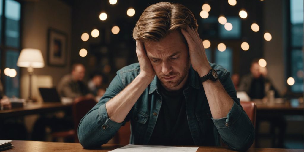 Person facepalming as idea papers get rejected