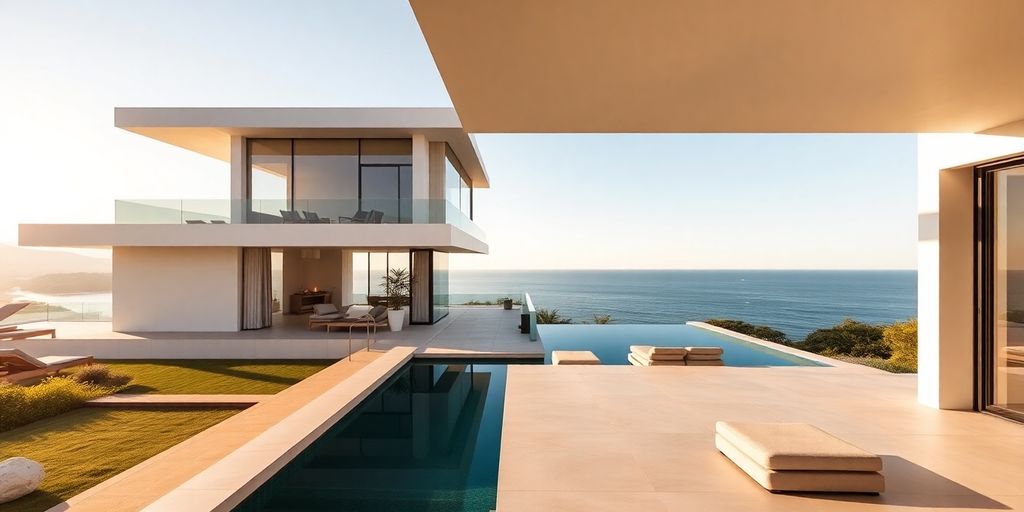 Luxurious portuguese villa overlooking the ocean.