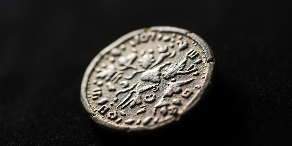 Pièce rare en gros plan