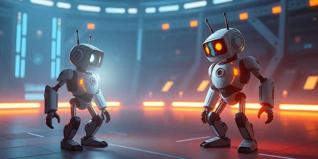 Axiom bot and Nova click bots in a digital arena.