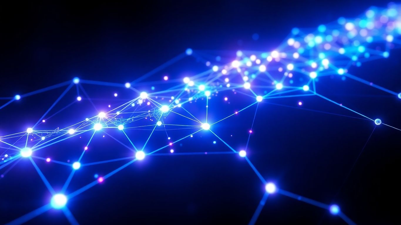 Solana blockchain network digital landscape.