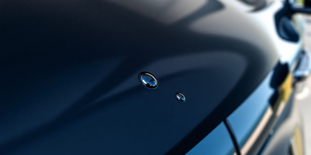 Auto met glanzende keramische coating