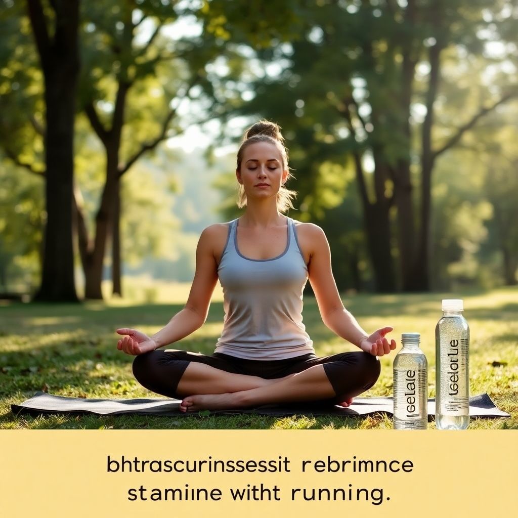 Person meditating outdoors in a calm, natural setting.