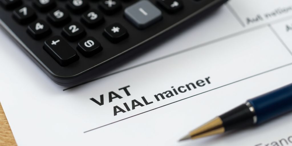 Document fiscal et calculatrice sur une table.