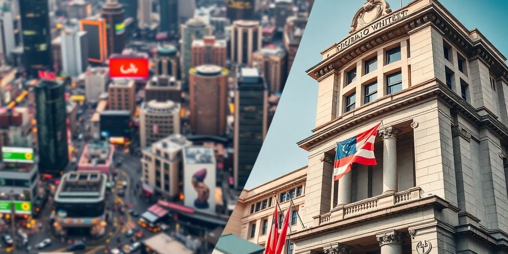 Two contrasting investment portfolios side by side.