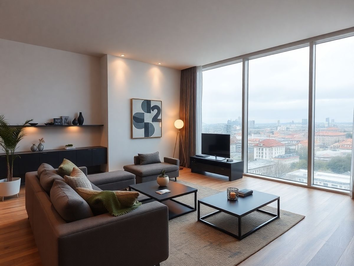 Apartament modern, luminos, cu vedere la oraș.