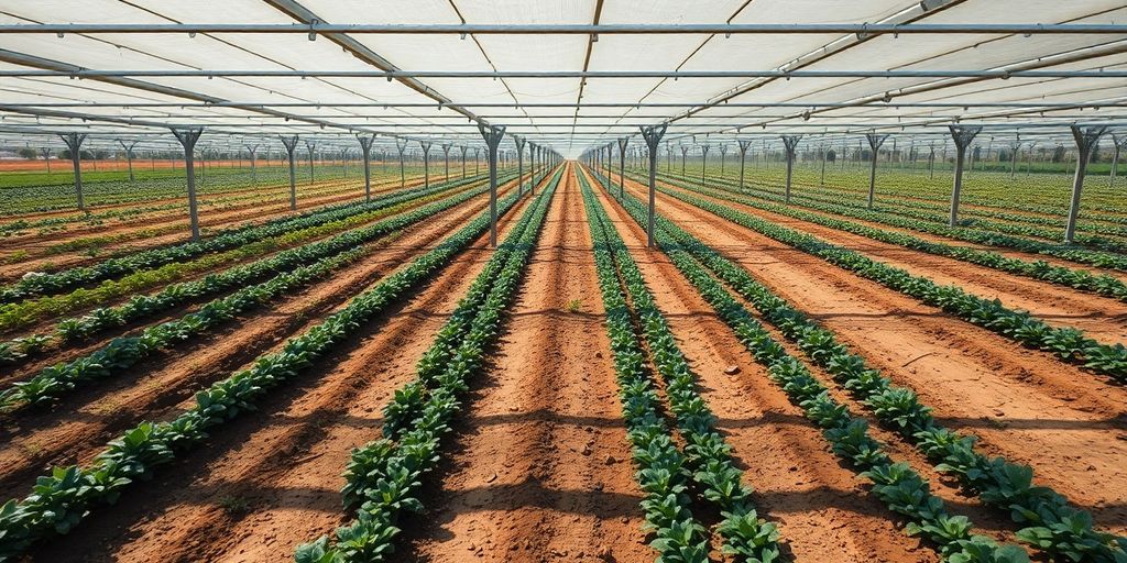 Solar canopy with drip irrigation system