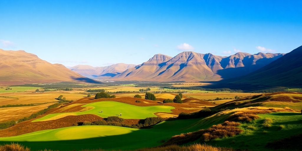Scenic view of Royal County Down golf course.