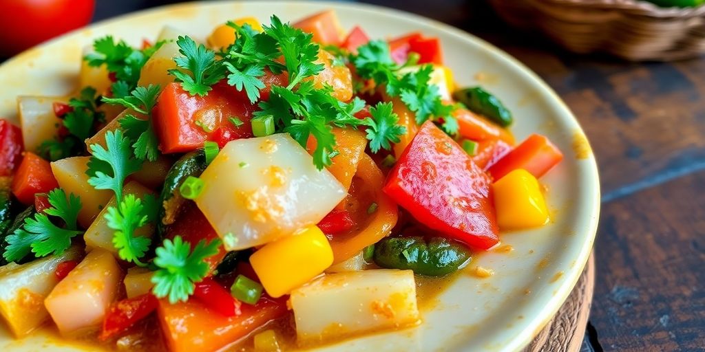 Platos regionales de picón entrelazados en una mesa.