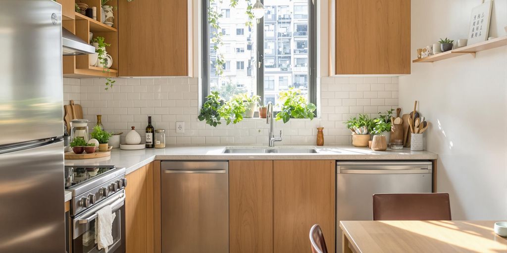 Cozy kitchen in a Taipei vacation rental.