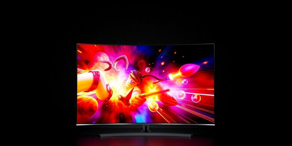 LG OLED C3 Fernseher in dunklem Hintergrund.