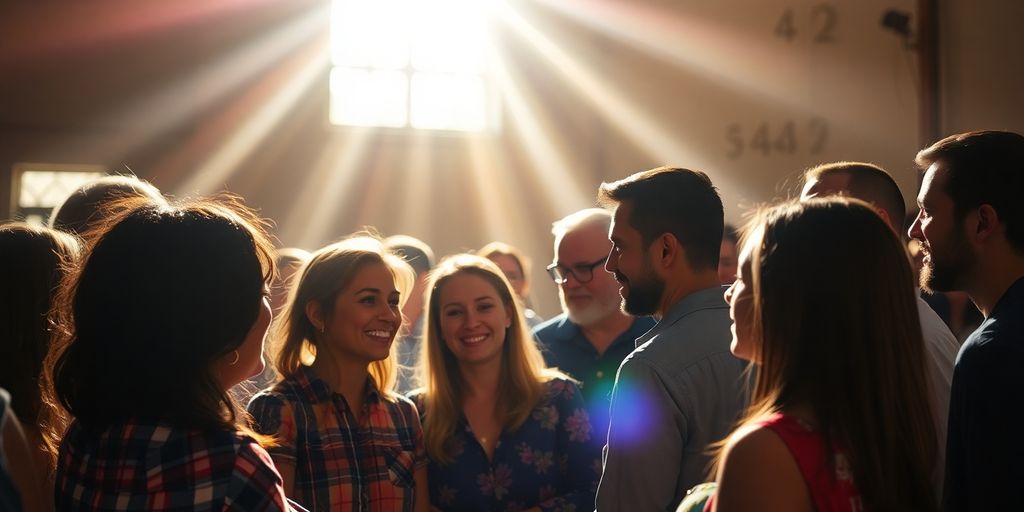 Podcast sobre inmigración con personas diversas.