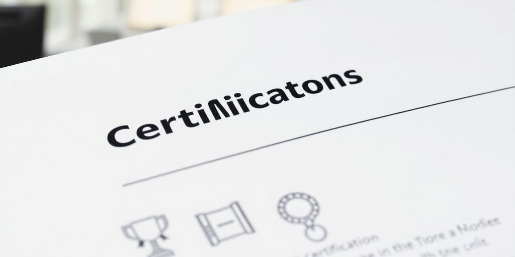 Sports marketing resume with certification section.