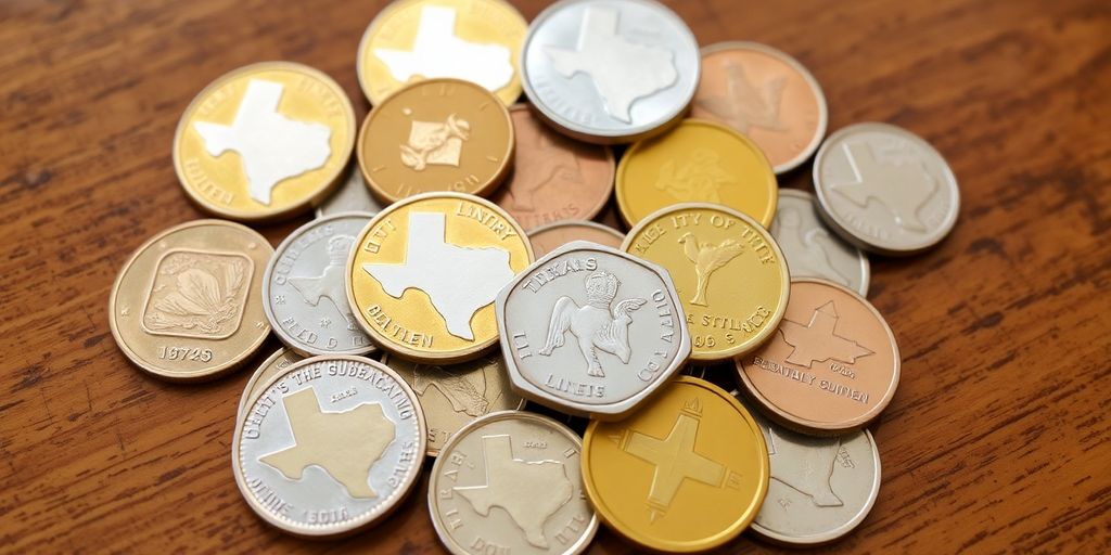 Texas coins and insurance policy.