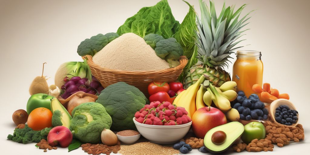 healthy high fiber foods on a balanced diet