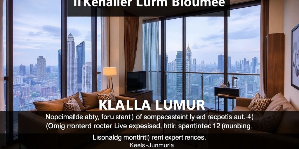 Modern apartment interior in Kuala Lumpur, Malaysia.