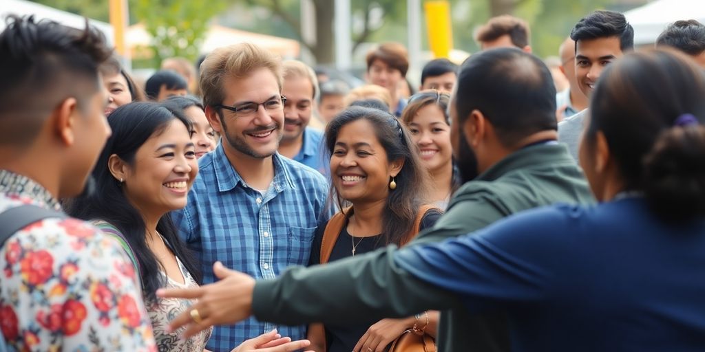 Personas conectando con su público ideal en Canadá.