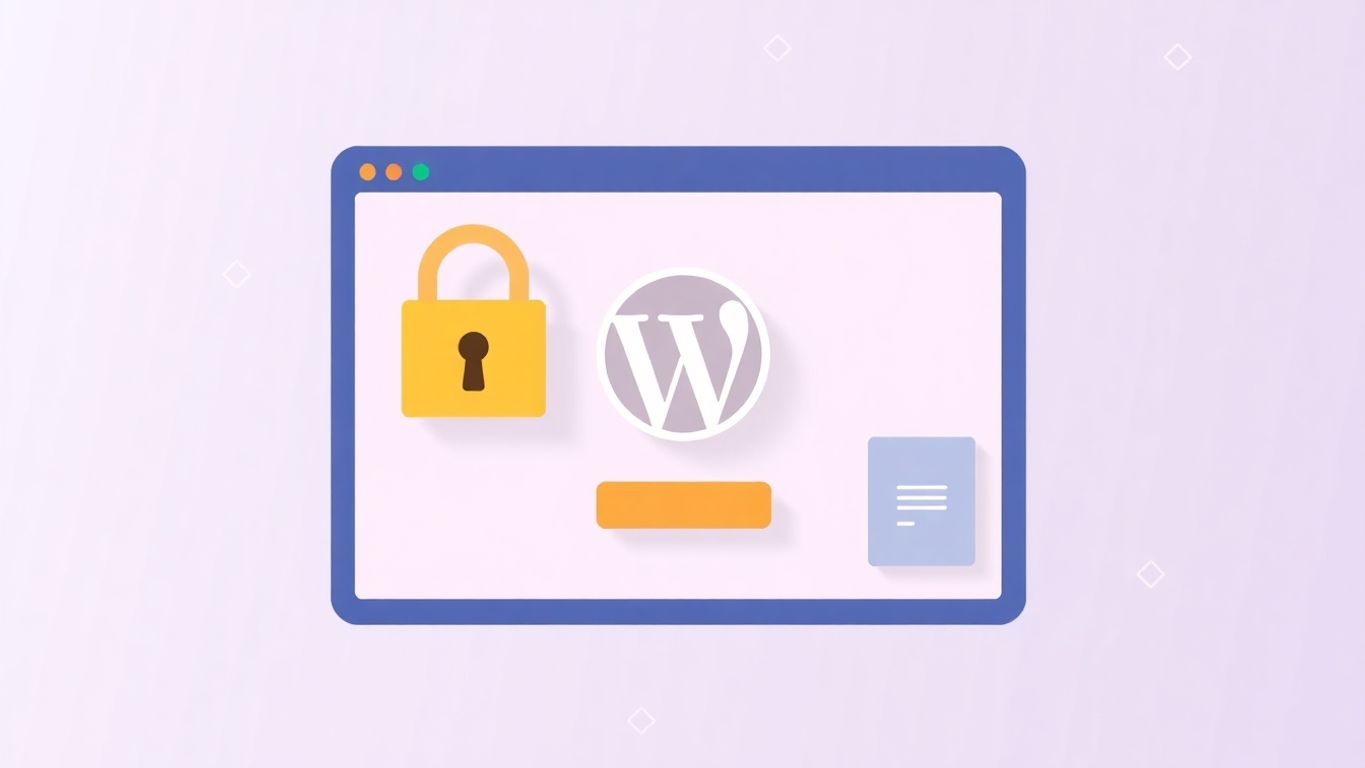 Illustrasjon av sikker WordPress innlogging.