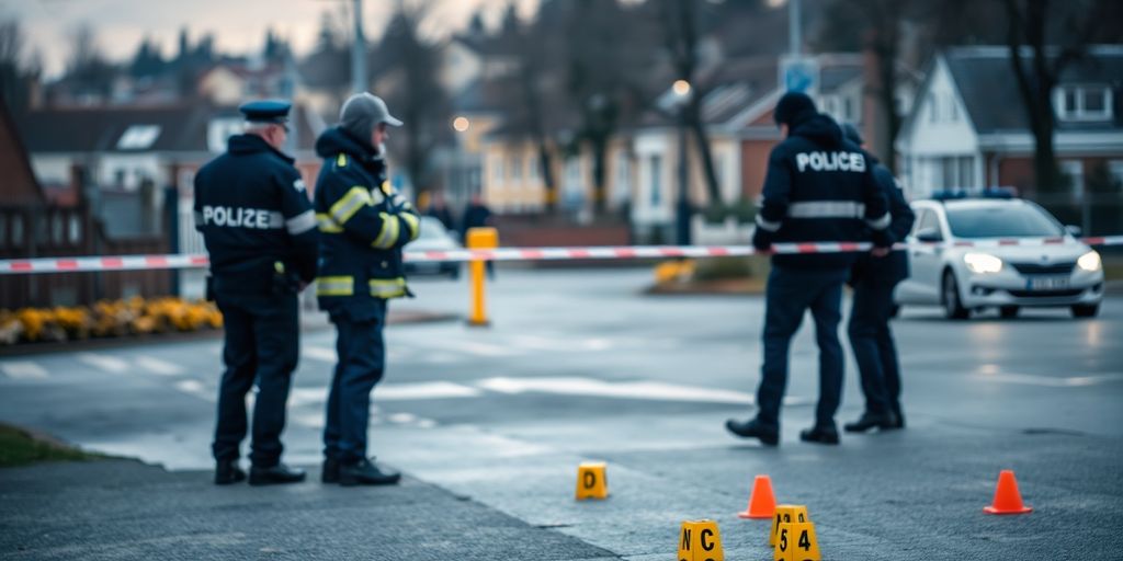 Police investigation scene related to drug incidents.