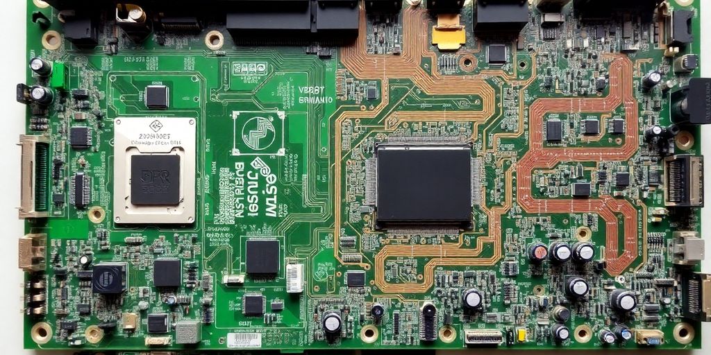 Laptop motherboard schematic diagram.