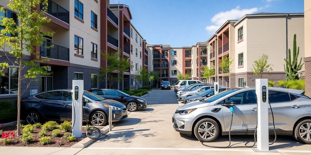 how have many apartment complexes delt with ev charging | AMPPAL