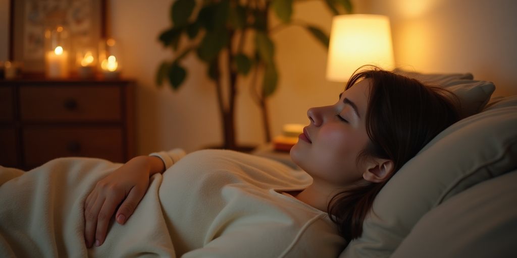 Pessoa cochilando em um sofá aconchegante.