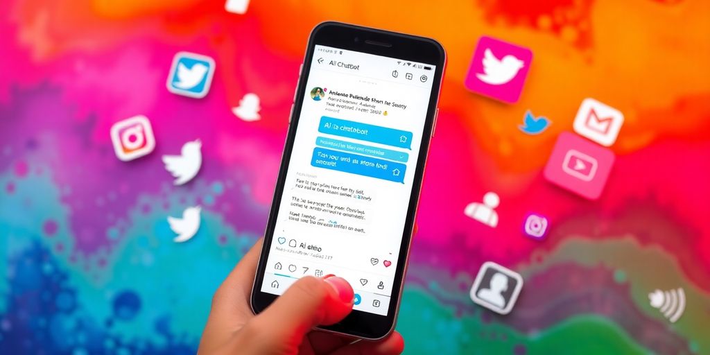 Pametan telefon sa chatbotom i porukama korisnika.