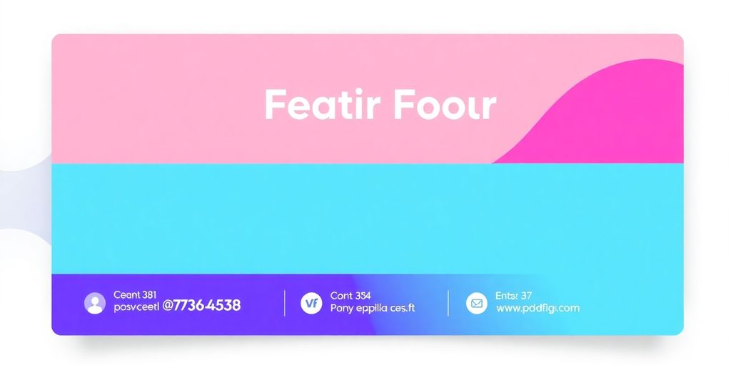 Modern HTML email footer design with vibrant colors.