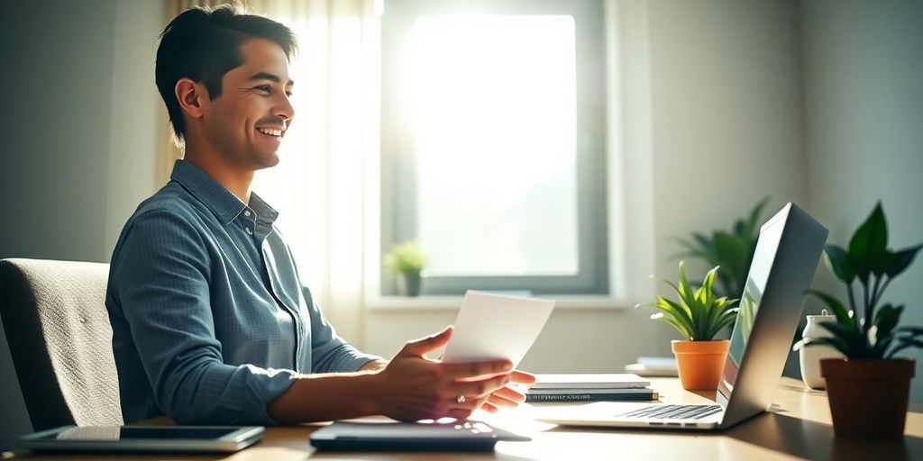 HR professional navigating a calm benefits enrollment process.