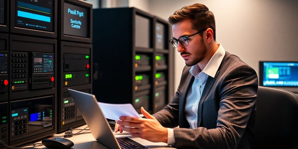 Person reviewing payment security on a laptop.