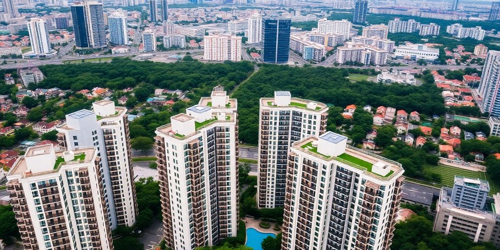Luxurious condominiums in Bangkok's vibrant skyline.