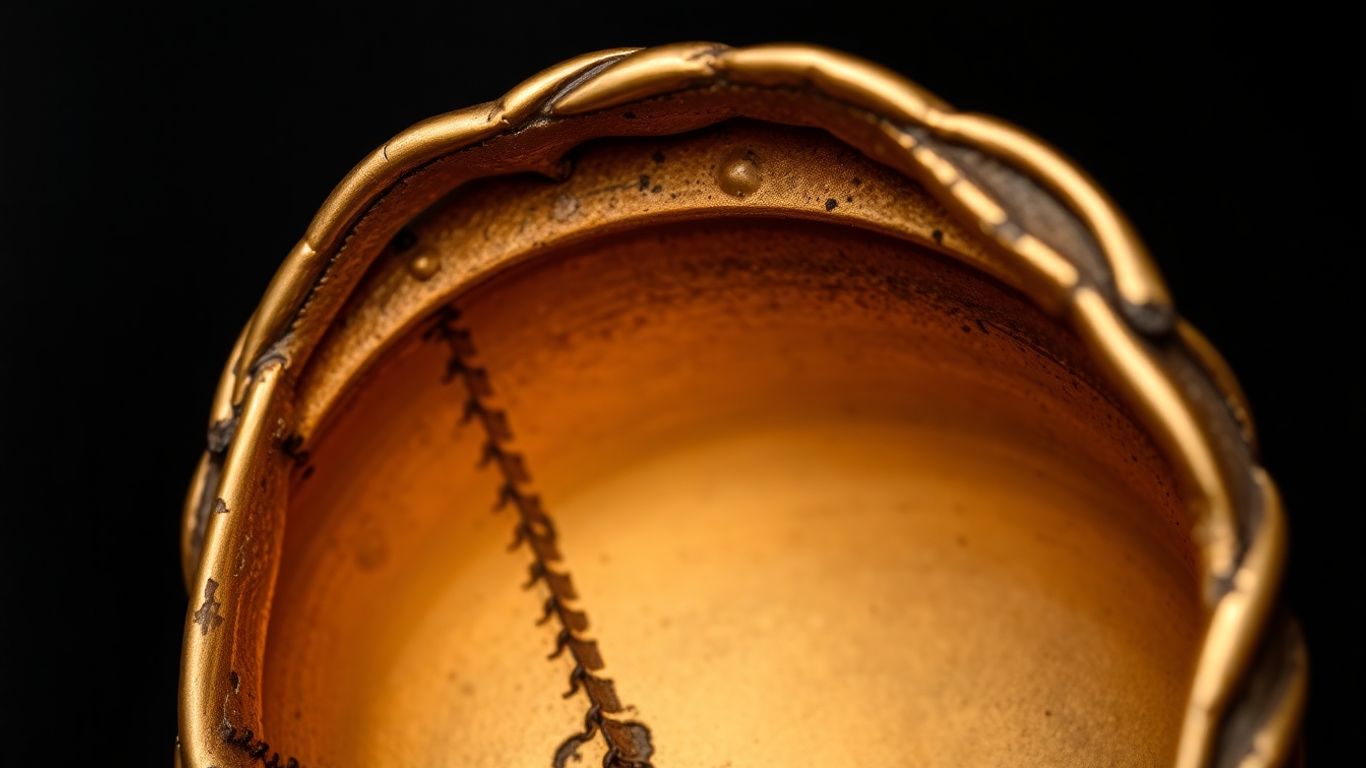 Patina auf einem antiken Goldschmuckstück