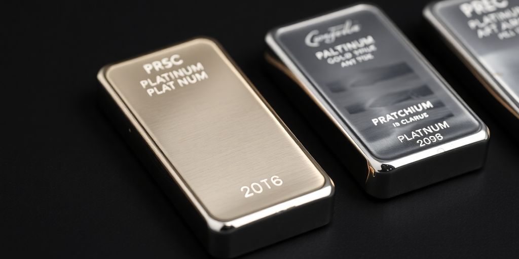 Barres de platine et palladium sur fond sombre.