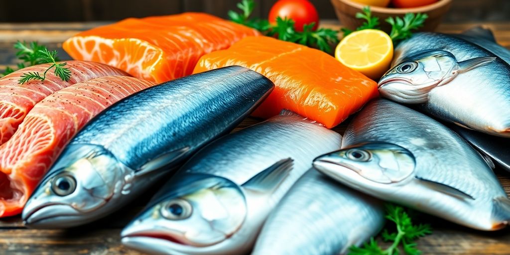 تشكيلة صحية من أنواع السمك المتنوعة