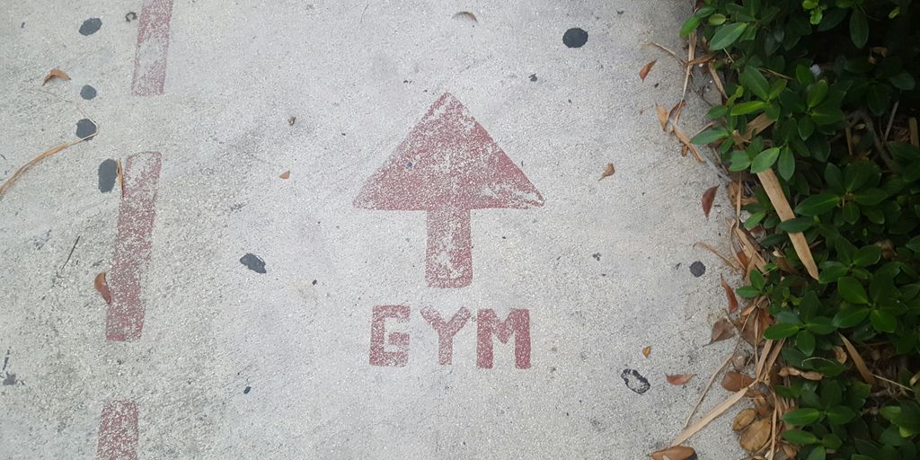 gym road signage