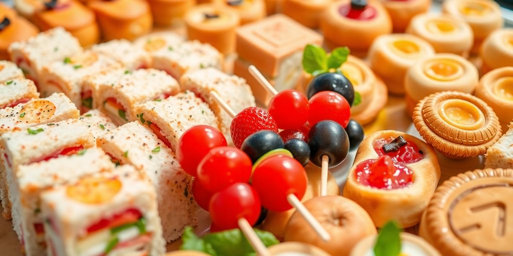 ชุดอาหารว่างพร้อมเสิร์ฟหลากหลายเมนู