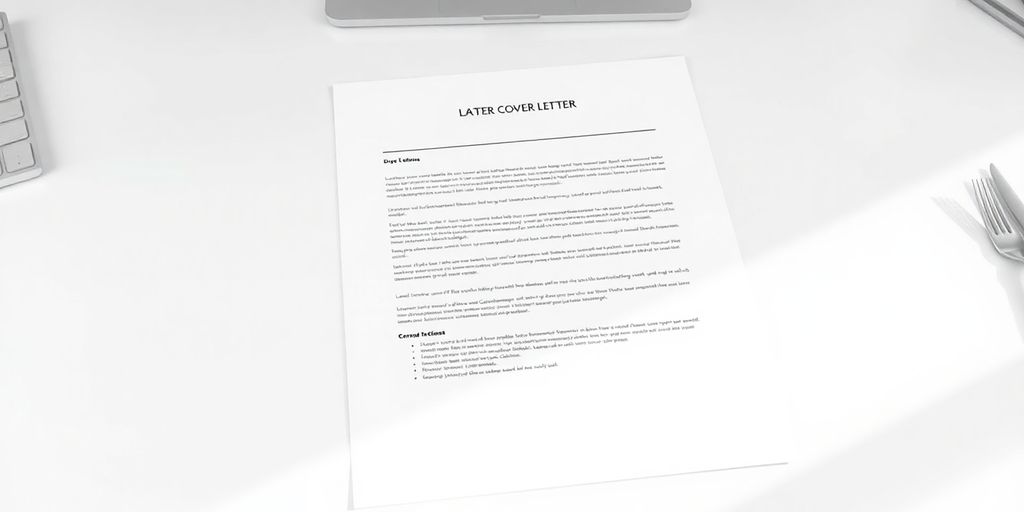 Clean, well-structured cover letter on a desk.