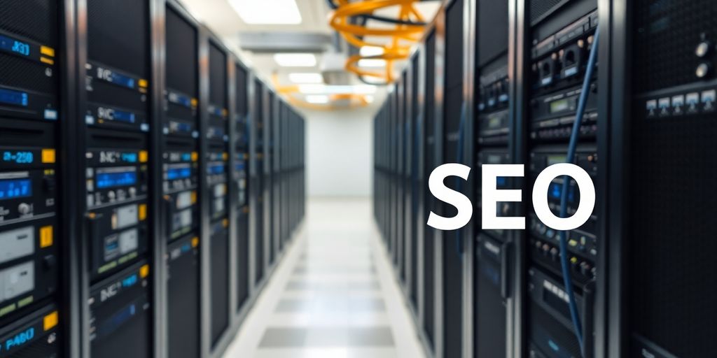 Organized server room with neatly arranged servers and cables.