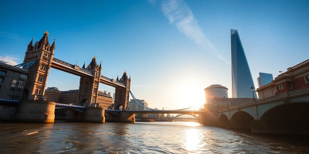 London skyline with historic buildings